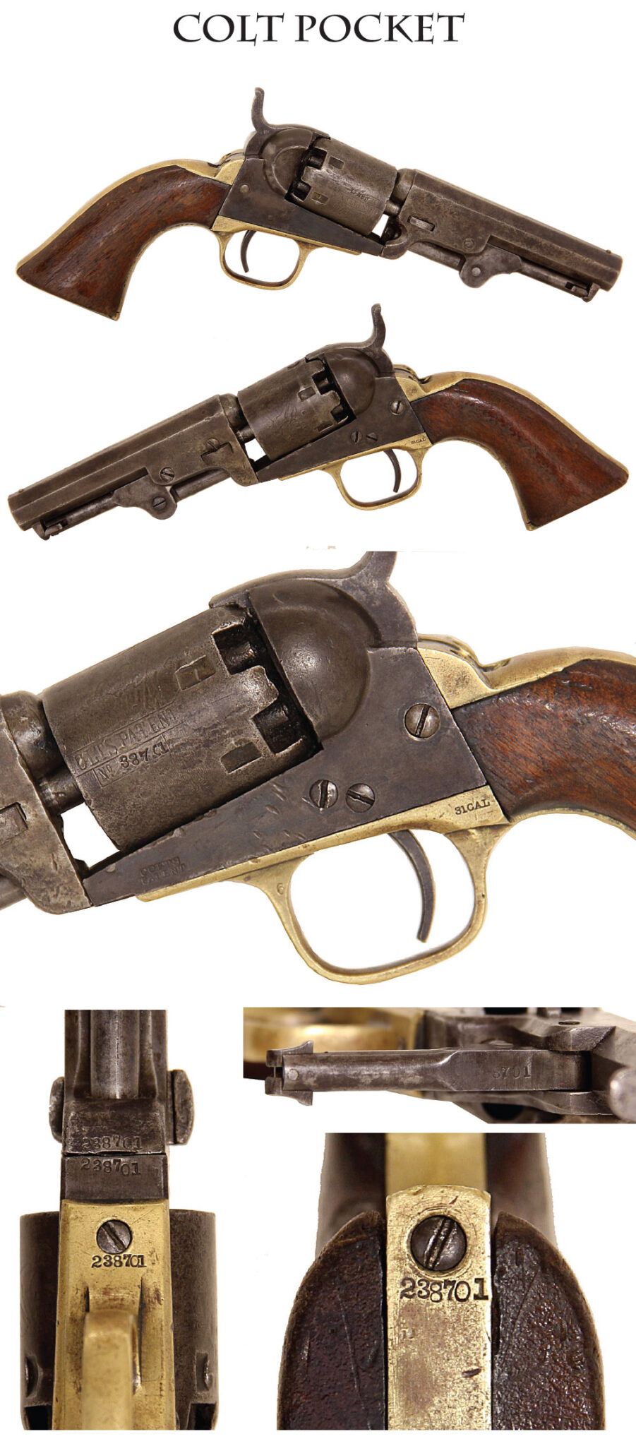 14-04-12 … Colt 1849 Pocket Revolver w/ 4 inch barrel: